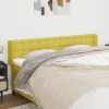 VidaXL Tête De Lit Avec Oreilles Vert 183x16x78/88 Cm Tissu vente luxe pas cher 19