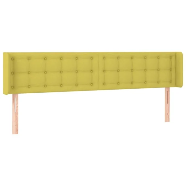 VidaXL Tête De Lit Avec Oreilles Vert 183x16x78/88 Cm Tissu vente luxe pas cher 3