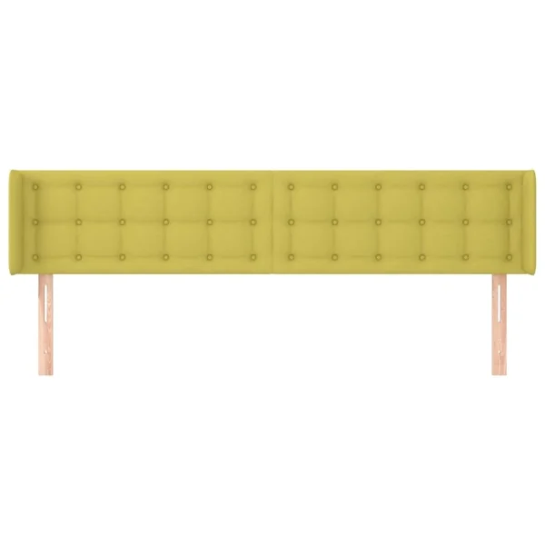 VidaXL Tête De Lit Avec Oreilles Vert 183x16x78/88 Cm Tissu vente luxe pas cher 4