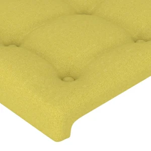 VidaXL Tête De Lit Avec Oreilles Vert 183x16x78/88 Cm Tissu vente luxe pas cher 15