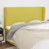 VidaXL Tête De Lit Avec Oreilles Vert 203x23x118/128 Cm Tissu luxe soldes 17