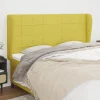 VidaXL Tête De Lit Avec Oreilles Vert 203x23x118/128 Cm Tissu belle 19