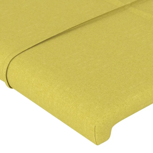 VidaXL Tête De Lit Avec Oreilles Vert 203x23x118/128 Cm Tissu belle 6