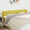 de garantie authentique VidaXL Tête De Lit Avec Oreilles Vert 203x23x78/88 Cm Tissu 17