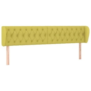 de garantie authentique VidaXL Tête De Lit Avec Oreilles Vert 203x23x78/88 Cm Tissu 9