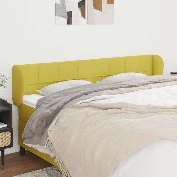 VidaXL Tête De Lit Avec Oreilles Vert 203x23x78/88 Cm Tissu Boutique 1