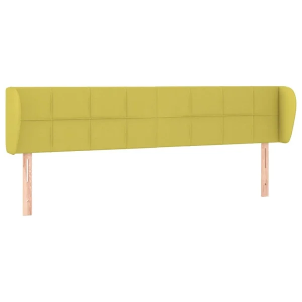 VidaXL Tête De Lit Avec Oreilles Vert 203x23x78/88 Cm Tissu Boutique 3