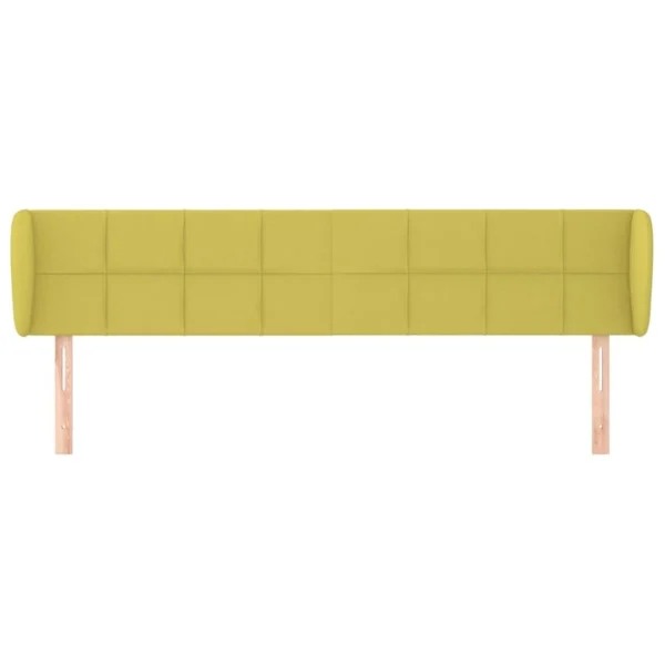 VidaXL Tête De Lit Avec Oreilles Vert 203x23x78/88 Cm Tissu Boutique 4