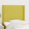 Top ventes VidaXL Tête De Lit Avec Oreilles Vert 83x16x118/128 Cm Tissu 17