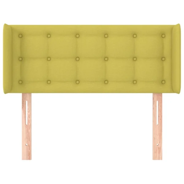dernière tendance VidaXL Tête De Lit Avec Oreilles Vert 93x16x78/88 Cm Tissu 4