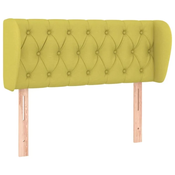 en ligne vente VidaXL Tête De Lit Avec Oreilles Vert 93x23x78/88 Cm Tissu 3
