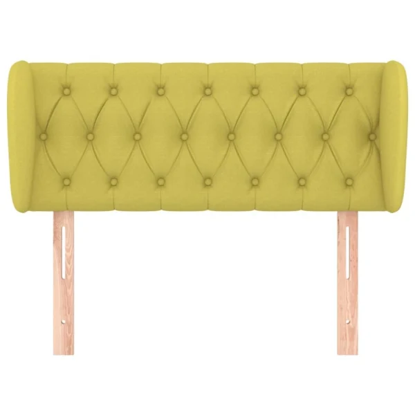 en ligne vente VidaXL Tête De Lit Avec Oreilles Vert 93x23x78/88 Cm Tissu 4