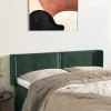 VidaXL Tête De Lit Avec Oreilles Vert Foncé 147x16x78/88 Cm Velours Nouveau 19