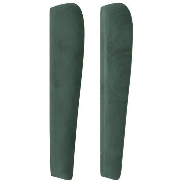 VidaXL Tête De Lit Avec Oreilles Vert Foncé 203x23x118/128 Cm Velour… mode tendance 5