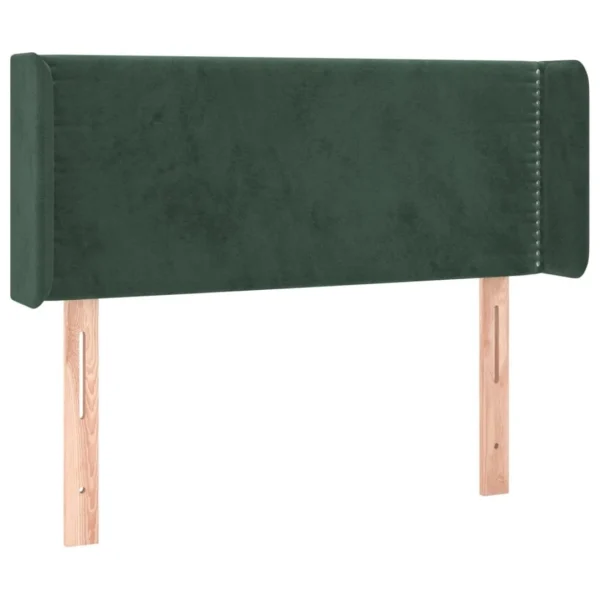 nouveau produit VidaXL Tête De Lit Avec Oreilles Vert Foncé 83x16x78/88 Cm Velours 3