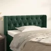 styles dernier cri VidaXL Tête De Lit Avec Oreilles Vert Foncé 93x16x78/88 Cm Velours 17