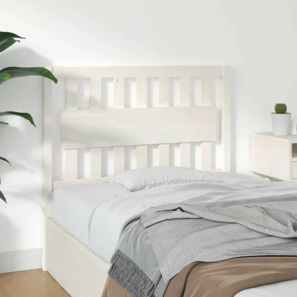 VidaXL Tête De Lit Blanc 105,5x4x100 Cm Bois Massif De Pin Livraison internationale 4