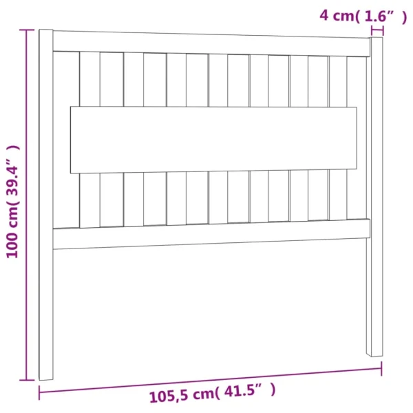 VidaXL Tête De Lit Blanc 105,5x4x100 Cm Bois Massif De Pin Livraison internationale 6