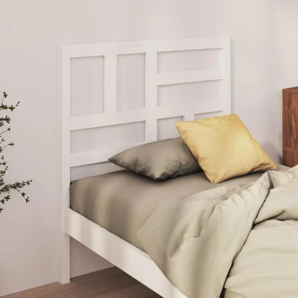 VidaXL Tête De Lit Blanc 106x4x104 Cm Bois Massif De Pin bas prix 4