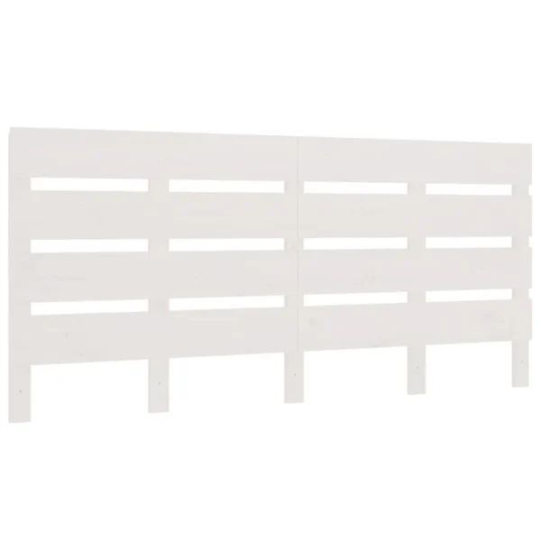 VidaXL Tête De Lit Blanc 120x3x80 Cm Bois Massif De Pin prix de gros 3