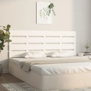 VidaXL Tête De Lit Blanc 120x3x80 Cm Bois Massif De Pin prix de gros 13