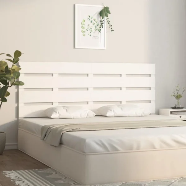 VidaXL Tête De Lit Blanc 120x3x80 Cm Bois Massif De Pin prix de gros 5