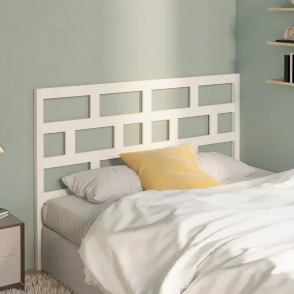 VidaXL Tête De Lit Blanc 126x4x100 Cm Bois Massif De Pin Promotio de vente 1
