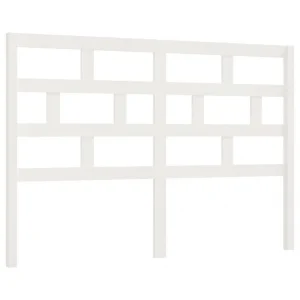 VidaXL Tête De Lit Blanc 126x4x100 Cm Bois Massif De Pin Promotio de vente 9