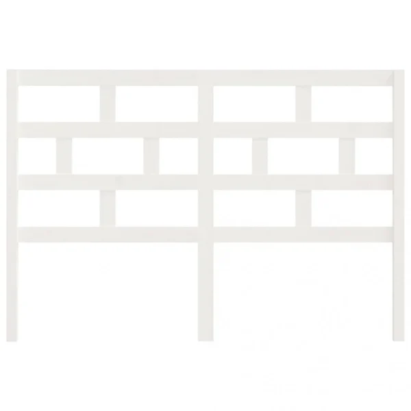 VidaXL Tête De Lit Blanc 126x4x100 Cm Bois Massif De Pin Promotio de vente 5