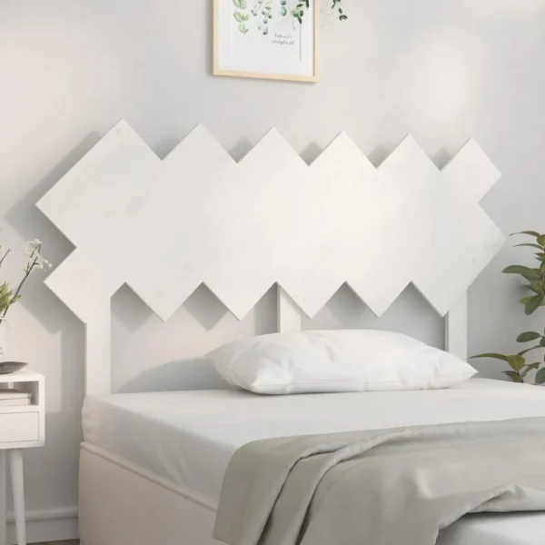 VidaXL Tête De Lit Blanc 132x3x81 Cm Bois Massif De Pin des prix incroyables 1