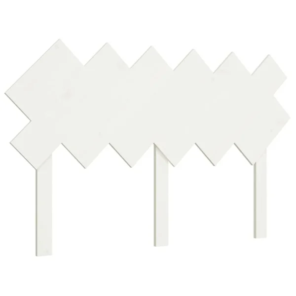 VidaXL Tête De Lit Blanc 132x3x81 Cm Bois Massif De Pin des prix incroyables 3