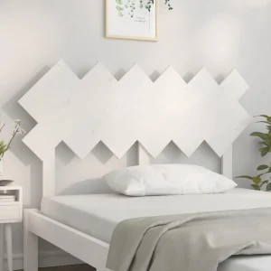 VidaXL Tête De Lit Blanc 132x3x81 Cm Bois Massif De Pin des prix incroyables 11