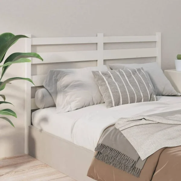 VidaXL Tête De Lit Blanc 141x4x100 Cm Bois Massif De Pin qualité supérieure 1