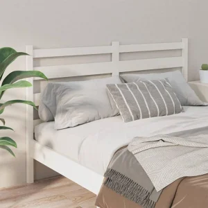 VidaXL Tête De Lit Blanc 141x4x100 Cm Bois Massif De Pin qualité supérieure 11
