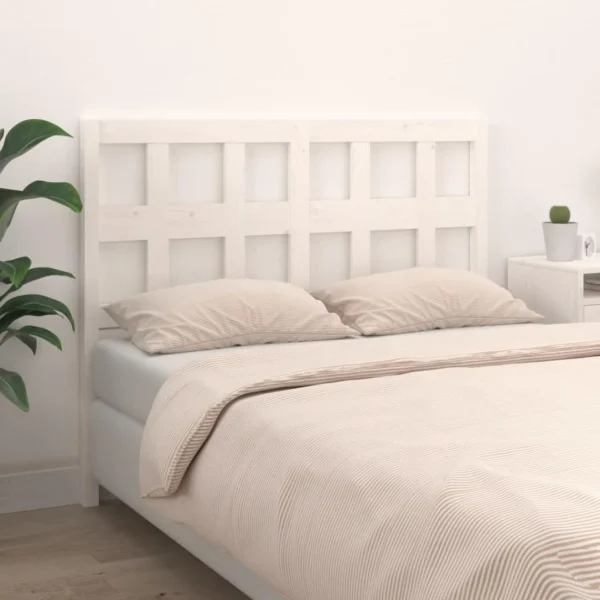 VidaXL Tête De Lit Blanc 145,5x4x100 Cm Bois Massif De Pin fashion pas cher 1