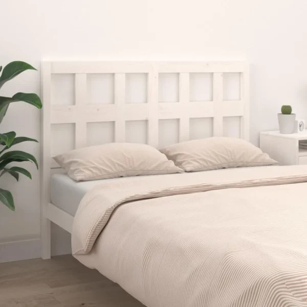 VidaXL Tête De Lit Blanc 145,5x4x100 Cm Bois Massif De Pin fashion pas cher 4