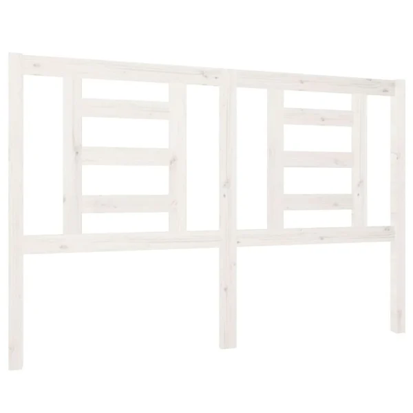 Distributeur Officiel VidaXL Tête De Lit Blanc 146x4x100 Cm Bois Massif De Pin 3
