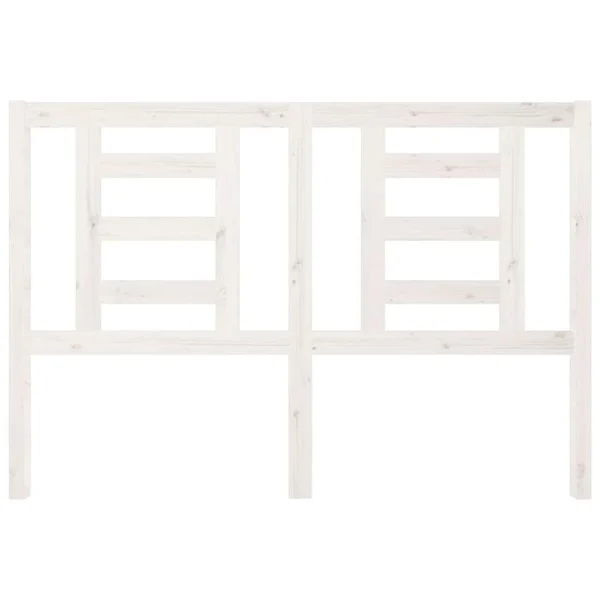 Distributeur Officiel VidaXL Tête De Lit Blanc 146x4x100 Cm Bois Massif De Pin 4