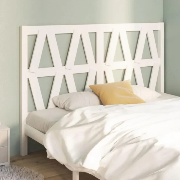 VidaXL Tête De Lit Blanc 156x4x100 Cm Bois Massif De Pin magasin 1