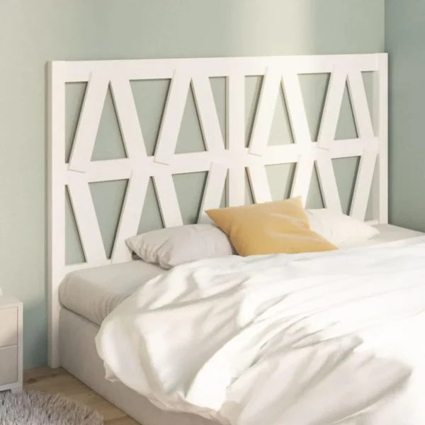 VidaXL Tête De Lit Blanc 156x4x100 Cm Bois Massif De Pin magasin 5