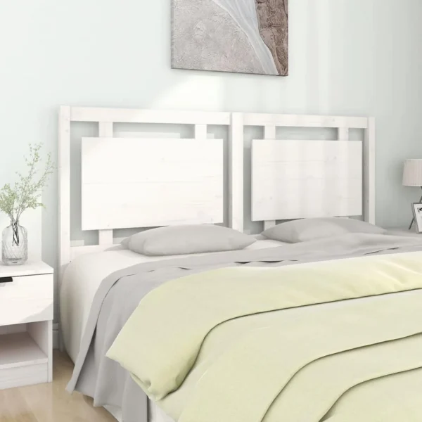 acheter en ligne VidaXL Tête De Lit Blanc 165,5x4x100 Cm Bois Massif De Pin 1