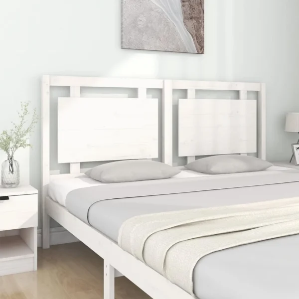 acheter en ligne VidaXL Tête De Lit Blanc 165,5x4x100 Cm Bois Massif De Pin 4