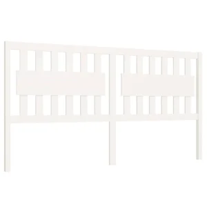 Satisfait ou Remboursé VidaXL Tête De Lit Blanc 185,5x4x100 Cm Bois Massif De Pin 9