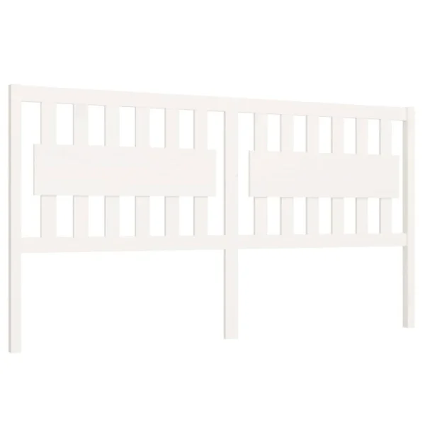 Satisfait ou Remboursé VidaXL Tête De Lit Blanc 185,5x4x100 Cm Bois Massif De Pin 3
