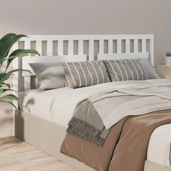 Satisfait ou Remboursé VidaXL Tête De Lit Blanc 185,5x4x100 Cm Bois Massif De Pin 5
