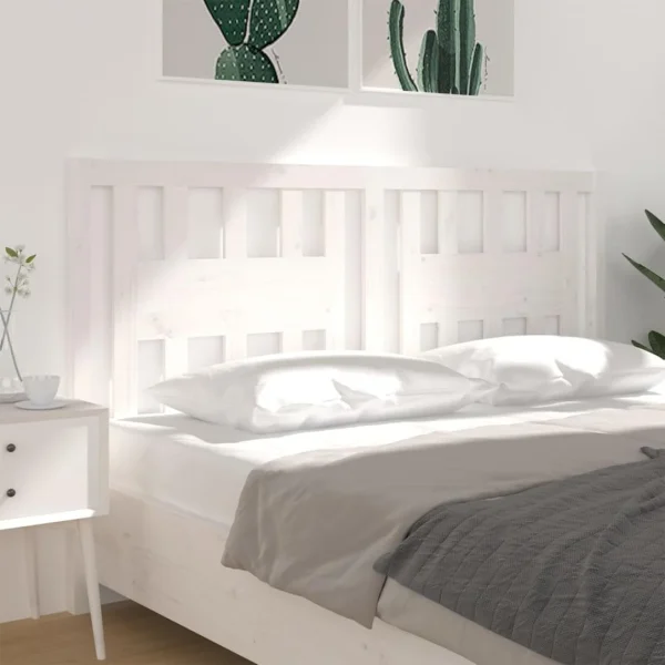 VidaXL Tête De Lit Blanc 186x4x100 Cm Bois Massif De Pin Nouvelle Collection 5
