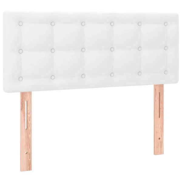 VidaXL Tête De Lit Blanc 80x5x78/88 Cm Similicuir haute qualité 3
