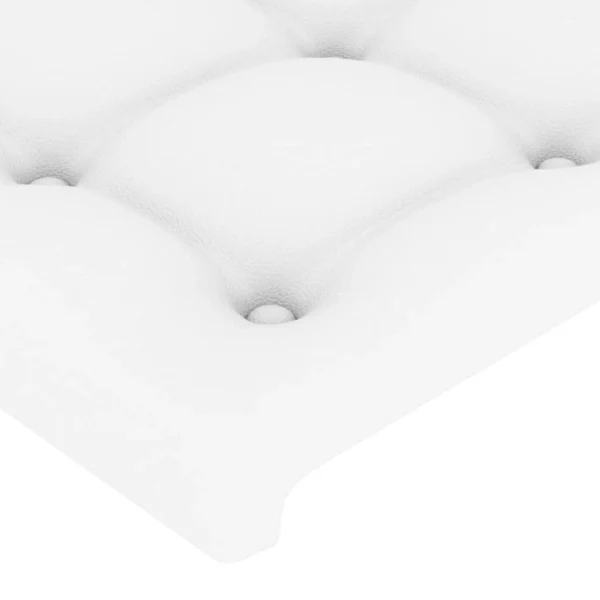 VidaXL Tête De Lit Blanc 80x5x78/88 Cm Similicuir haute qualité 5
