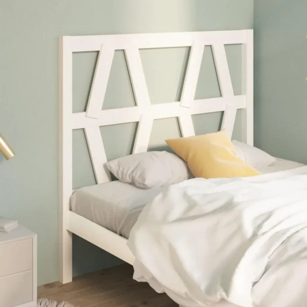 VidaXL Tête De Lit Blanc 81x4x100 Cm Bois Massif De Pin vente luxe pas cher 1