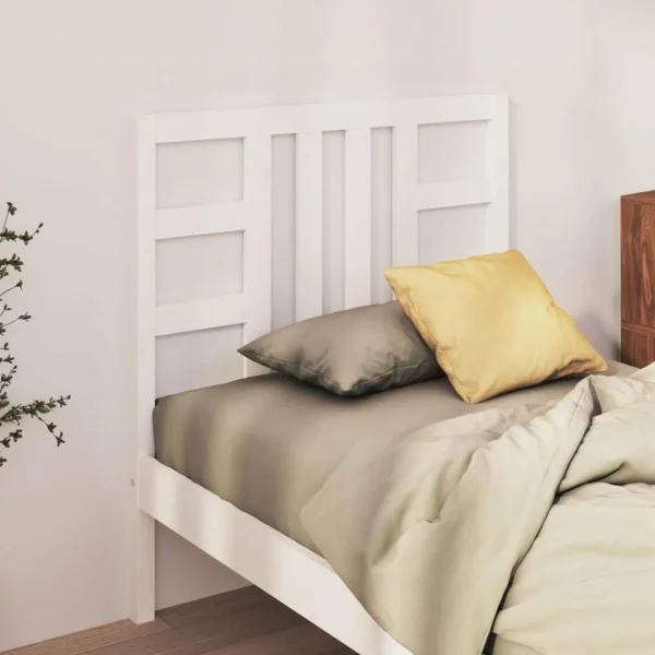 VidaXL Tête De Lit Blanc 96x4x100 Cm Bois Massif De Pin boutique pas cher 1